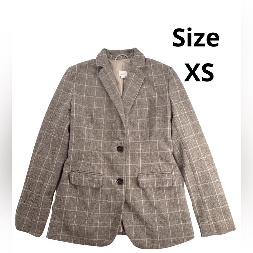 Women's Vintage Plaid Blazer | Elegant Casual Jacket | Various Sizes XS